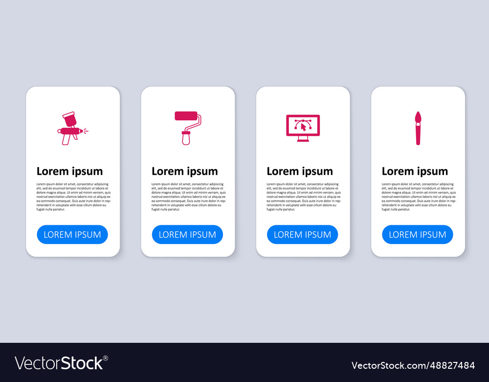 Set paint brush computer with design program