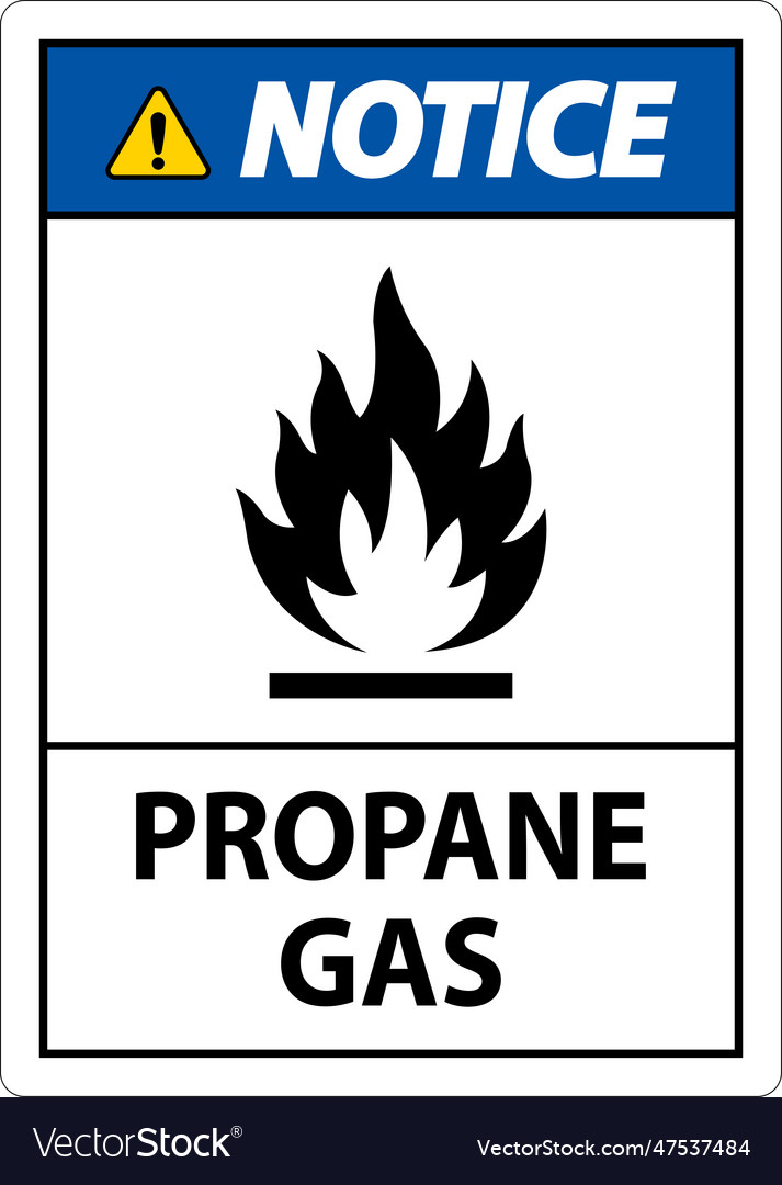 Symbol Propan Hinweis Etikett Gas Zeichen vector image Symbol Propan Hinweis Etikett Gas Zeichen
