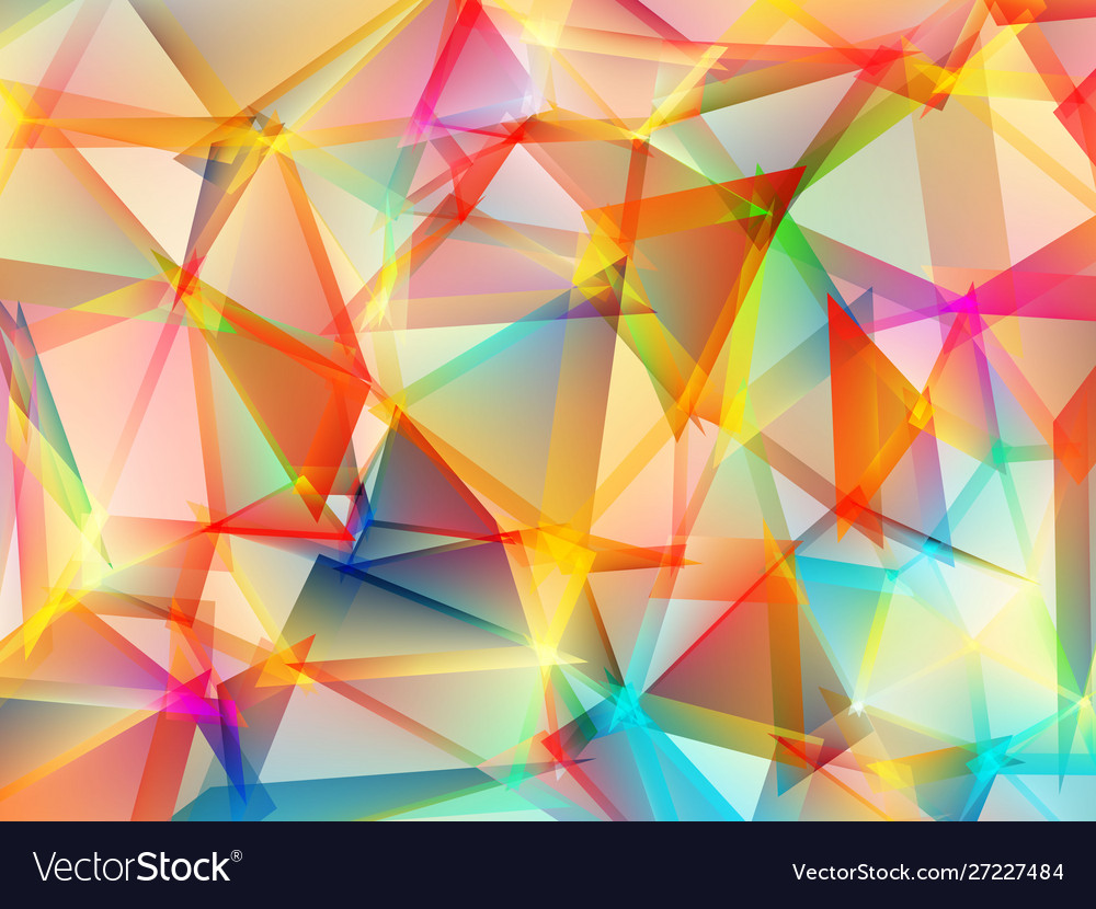 Triangles colorful texture abstract net shape set