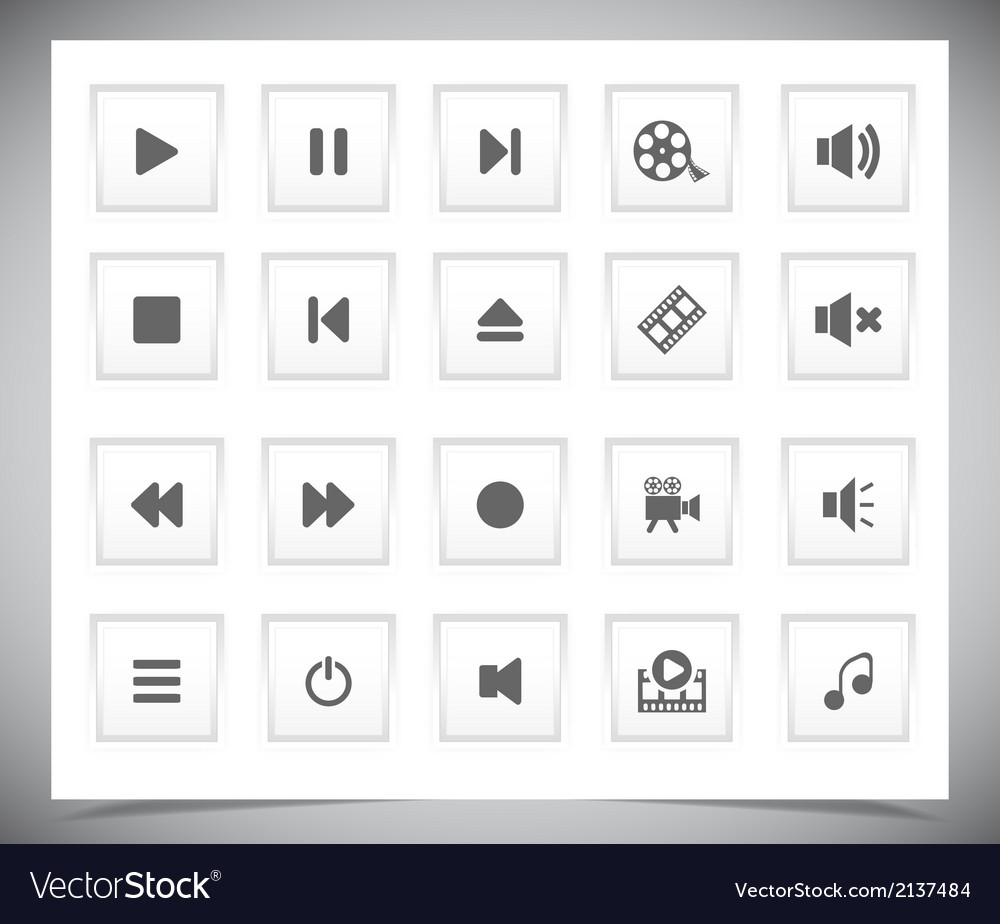 White media buttons