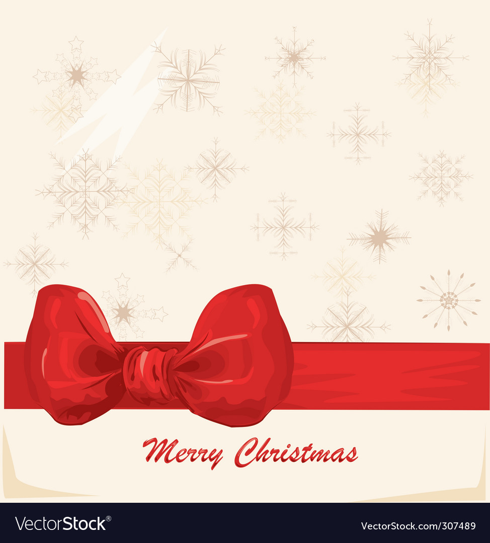 Christmas bow Royalty Free Vector Image - VectorStock