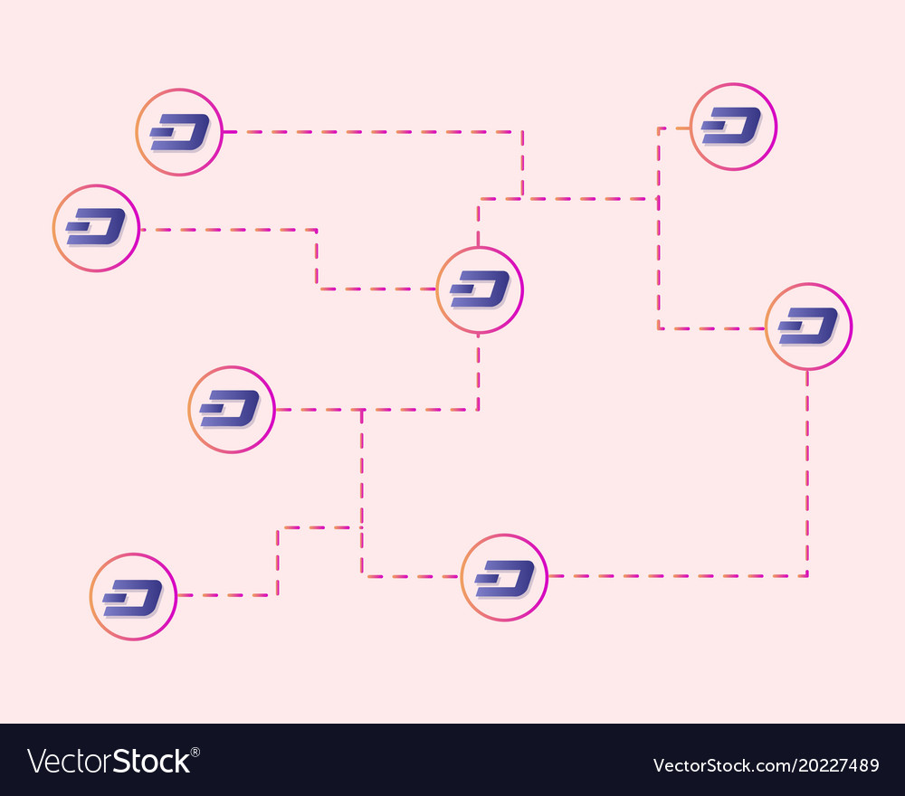 Dash blockchain technology style background