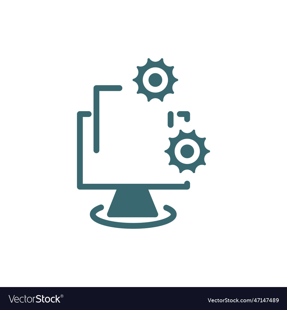 Development icon filled from vector image Development icon filled from