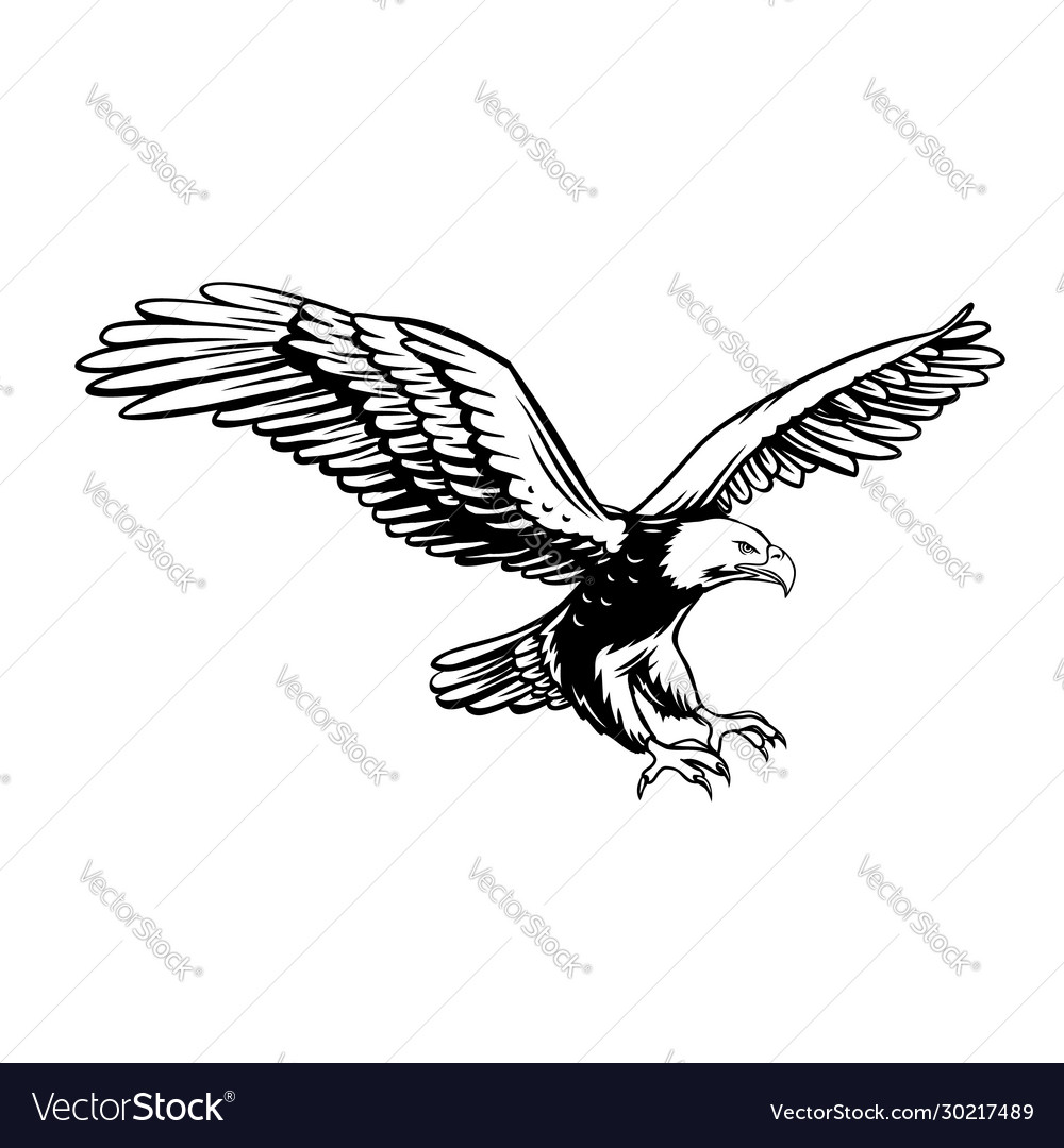 Eagle retro icon vector image Eagle retro icon