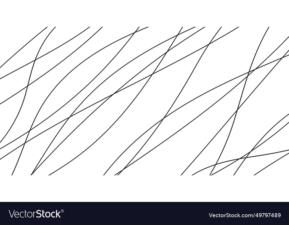 Hand drawn lines abstract pattern wave simple
