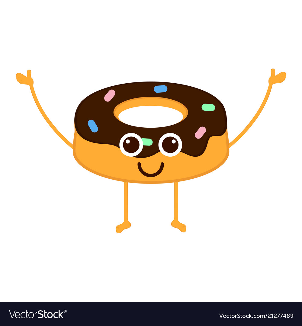 Isolated happy donut emote