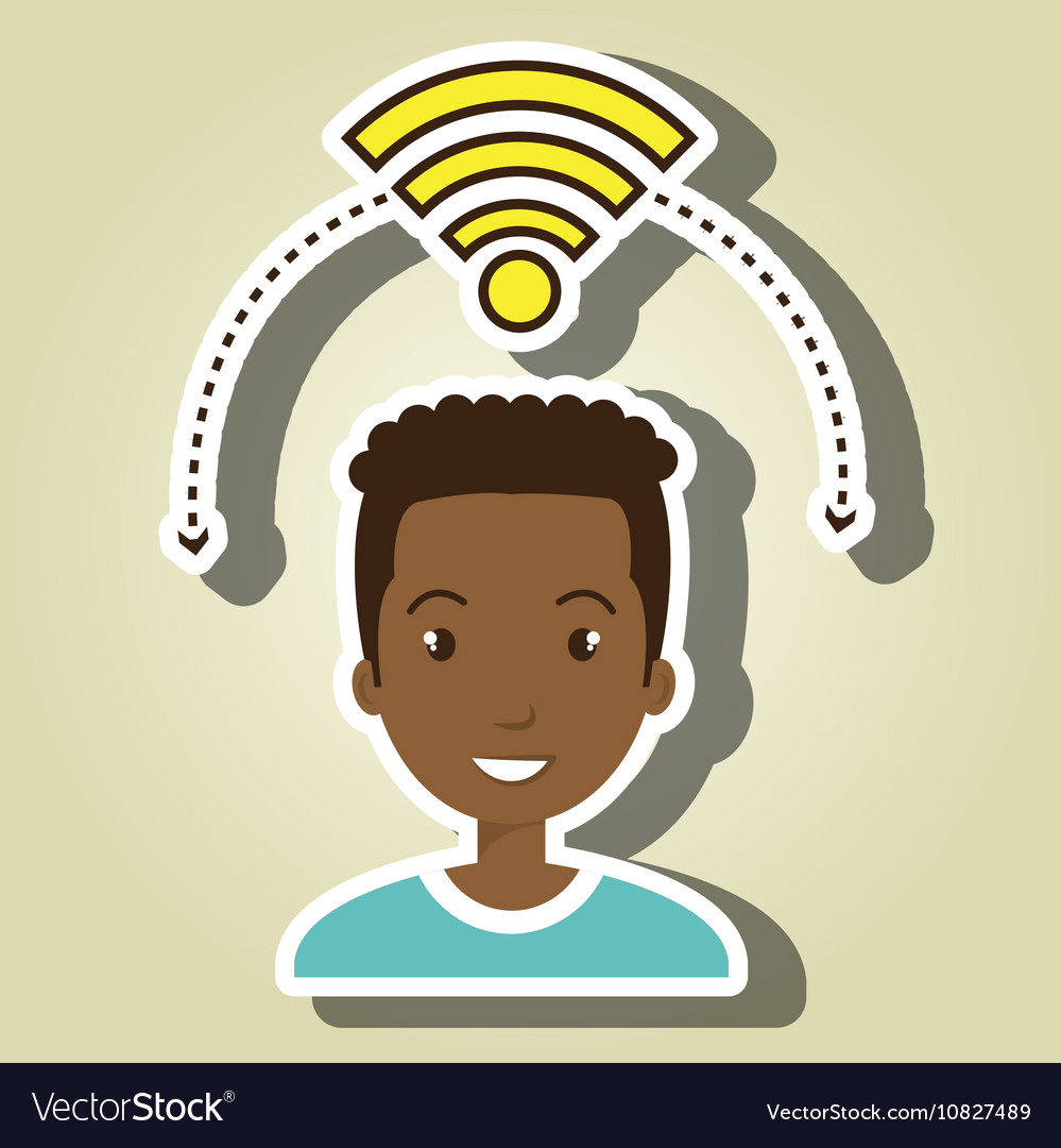 Man wifi web internet connected