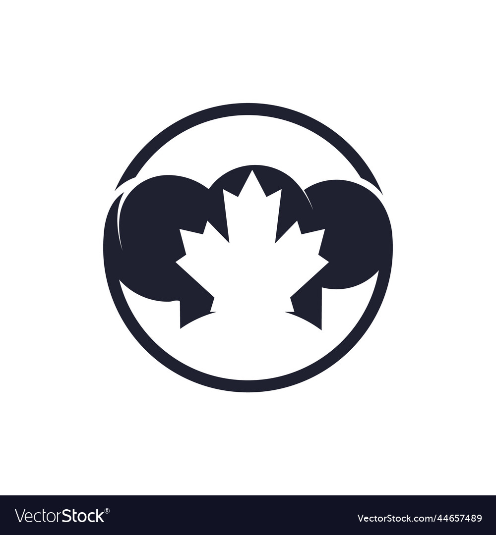 Maple leaf with chef hat logo design template