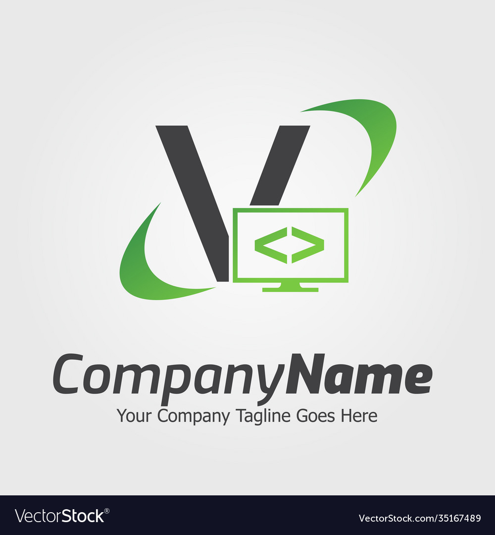 Programmiercode und Computermonitor-Logo