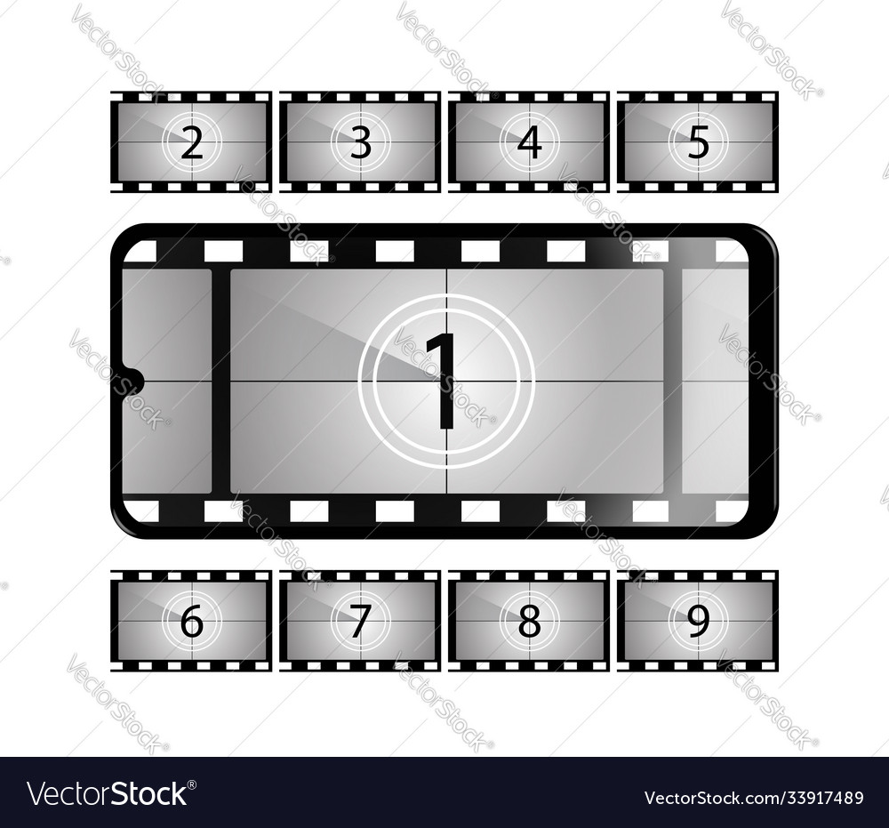 Realistic smartphone with a countdown Royalty Free Vector