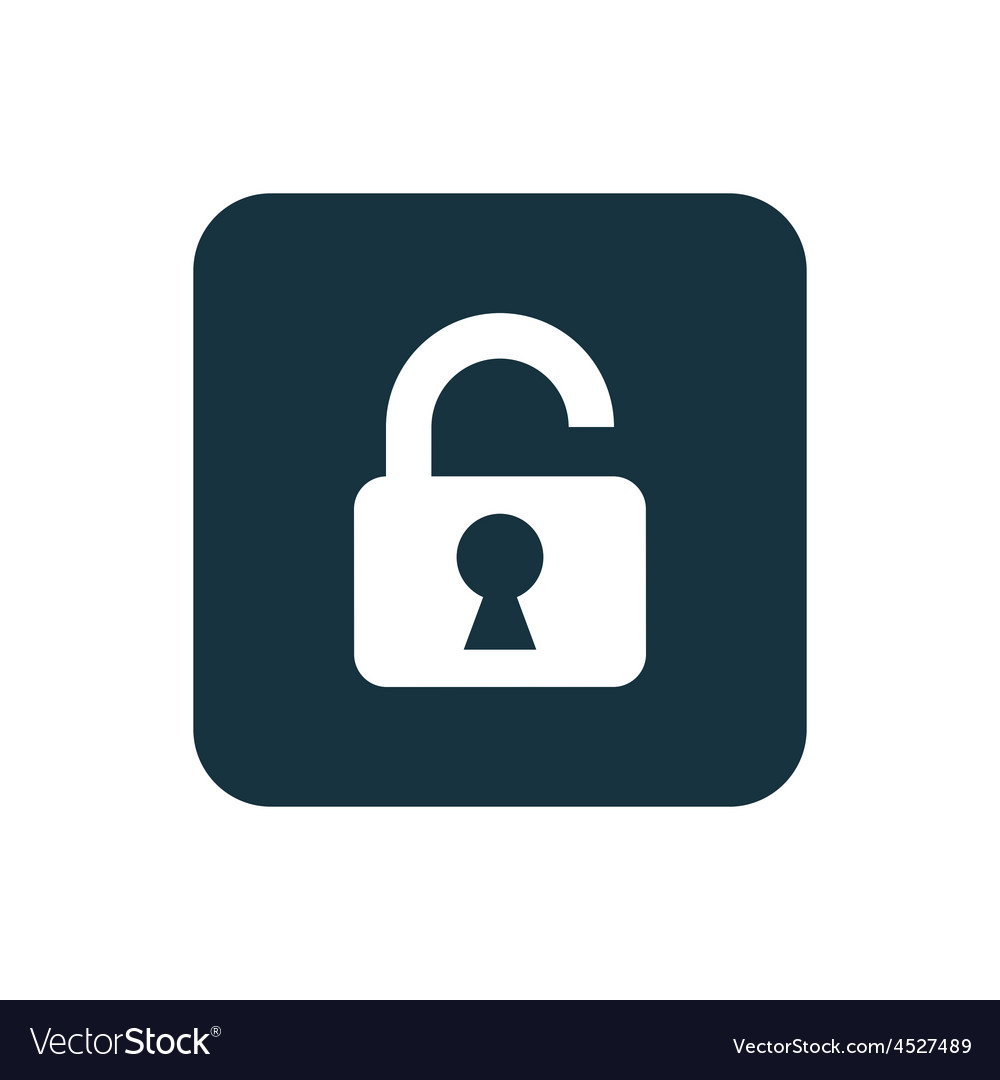 Rounded Lock Icon - Unlock