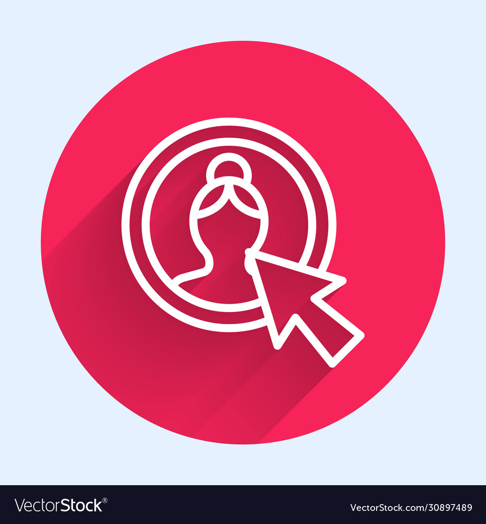 White line create account screen icon isolated vector image White line create account screen icon isolated