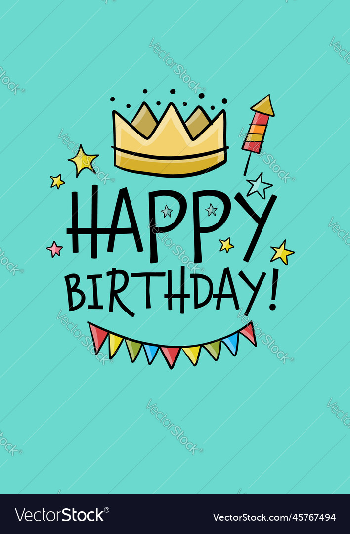 Birthday card design greeting template Royalty Free Vector Birthday card design greeting template Royalty Free Vector