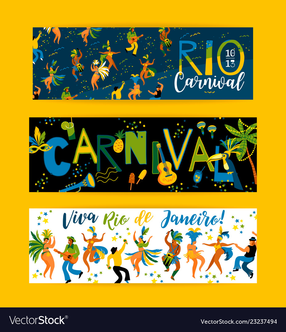 Brazil carnival templates Royalty Free Vector Image