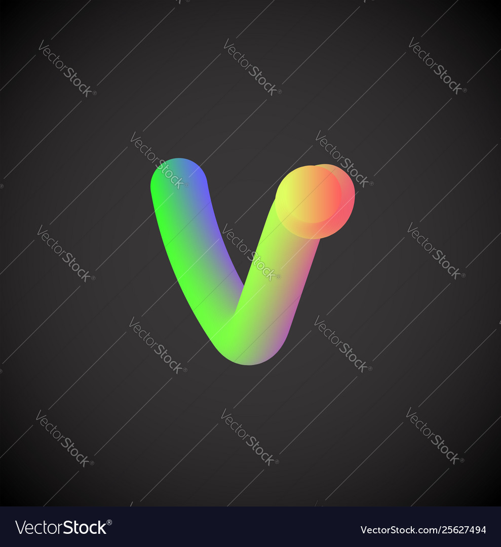 Colorful character from a font set vector image Colorful character from a font set