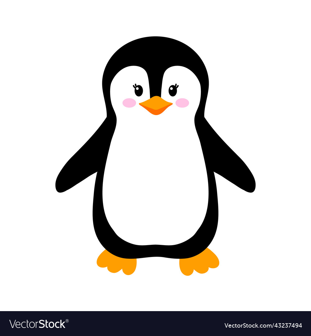 Cute little penguin Royalty Free Vector Image - VectorStock