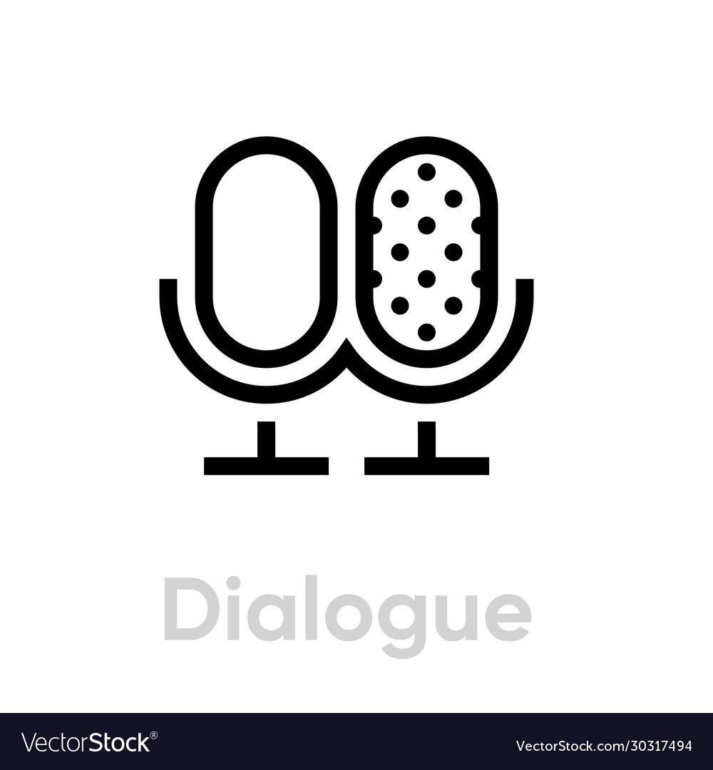 Dialogue icon editable outline