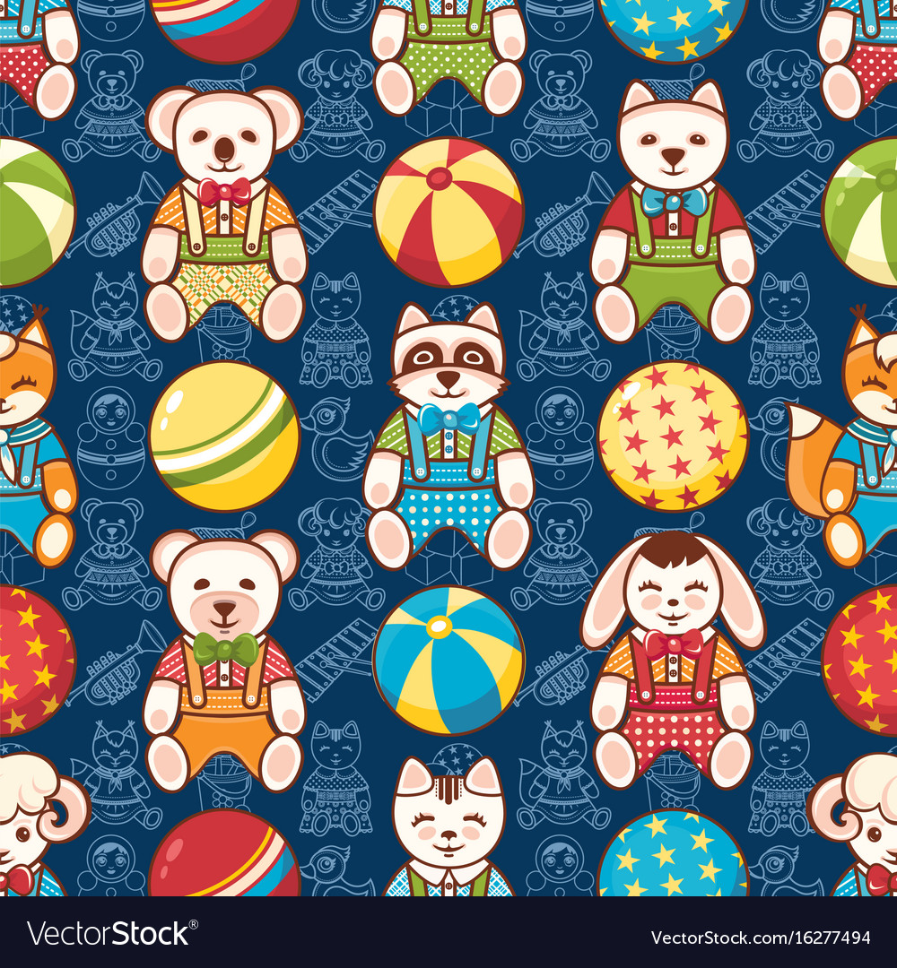 Kid toy seamless pattern design element