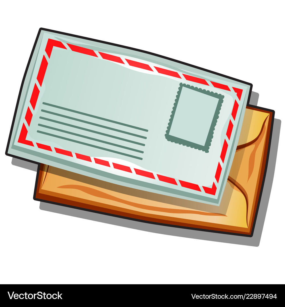 Mailing envelope isolated on white background Vector Image