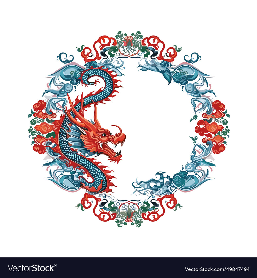 Round Dragon Motif Decoration