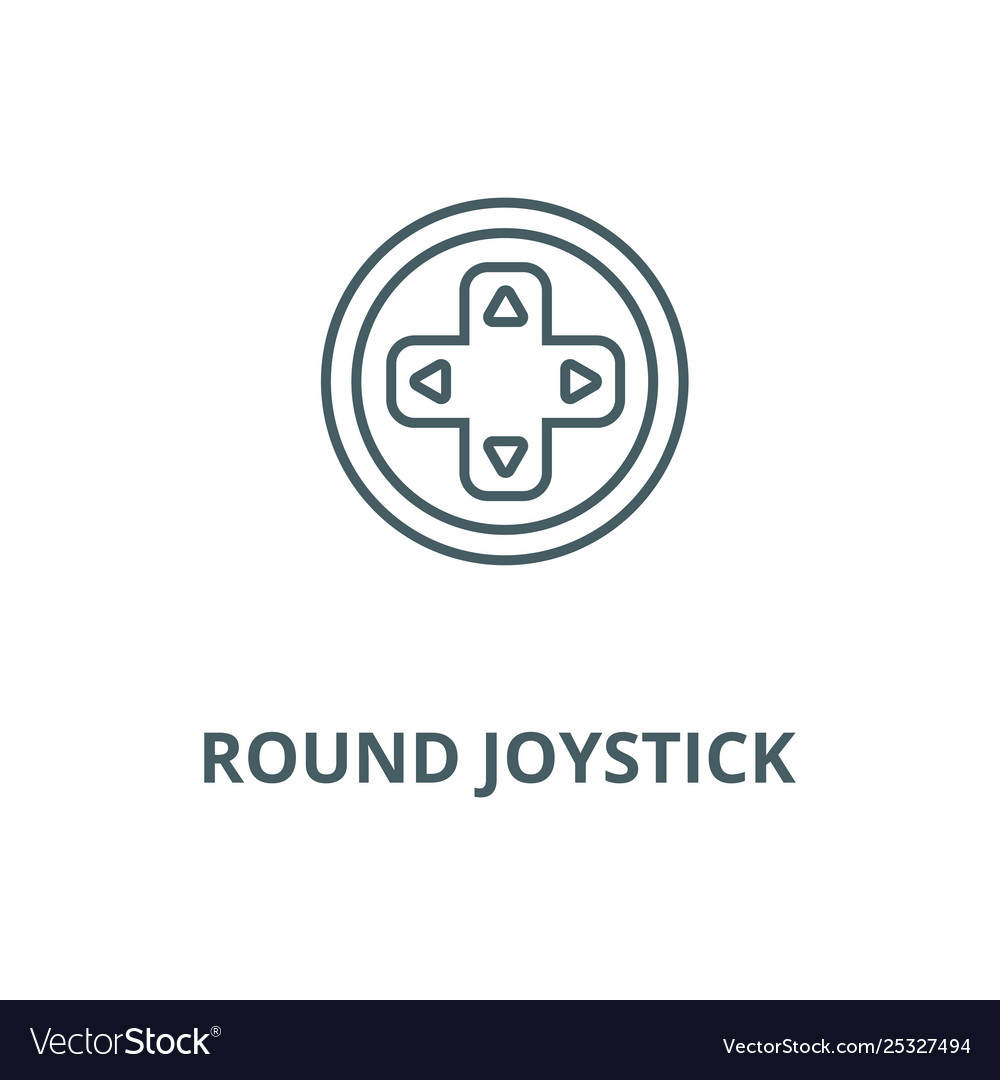 Round joystick line icon linear concept vector image Round joystick line icon linear concept