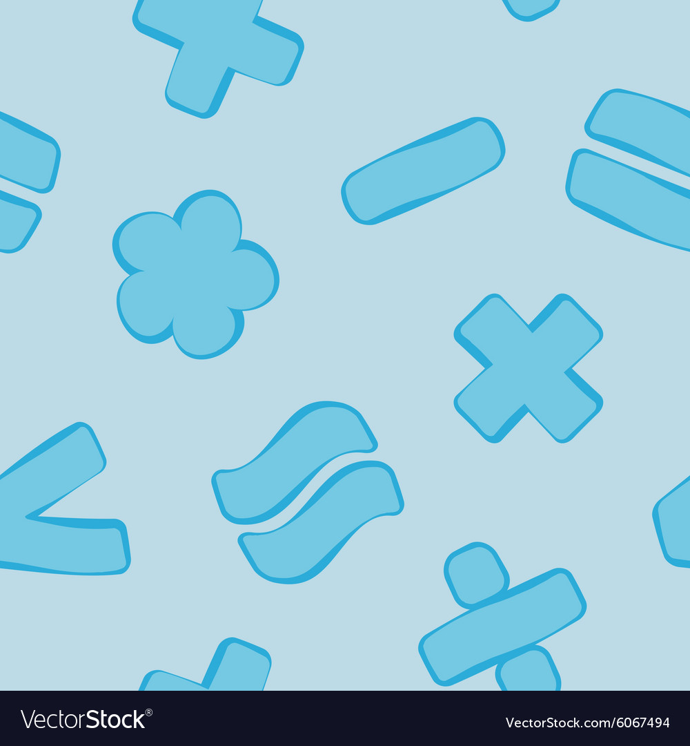 Seamless background with arithmetic symbols