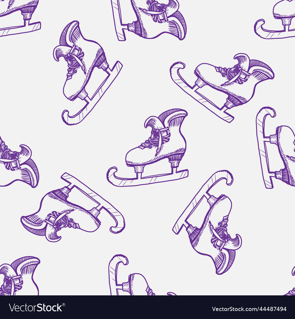 Skates seamless pattern for print or web design