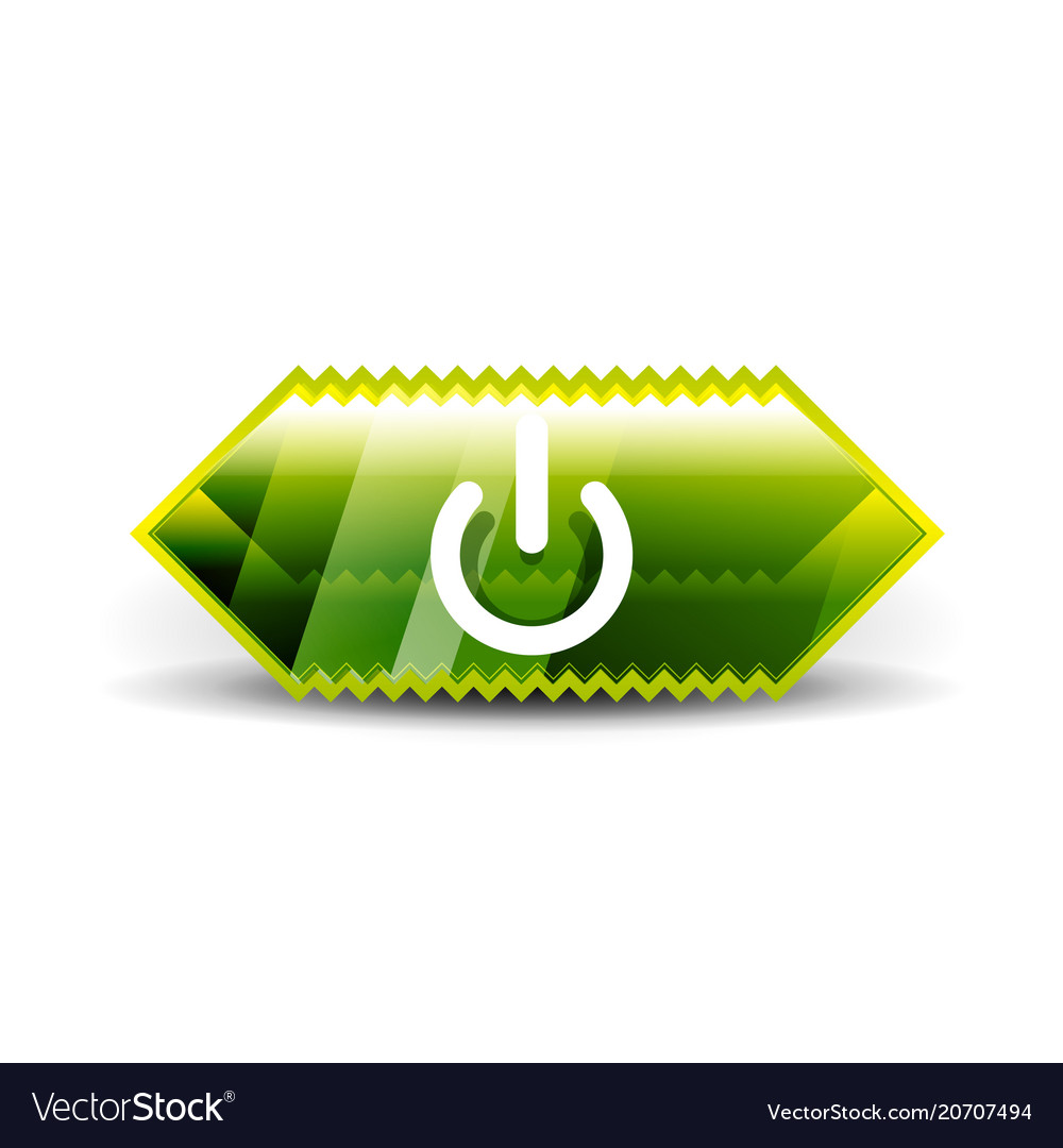 Start power button ui icon design on off symbol vector image Start power button ui icon design on off symbol