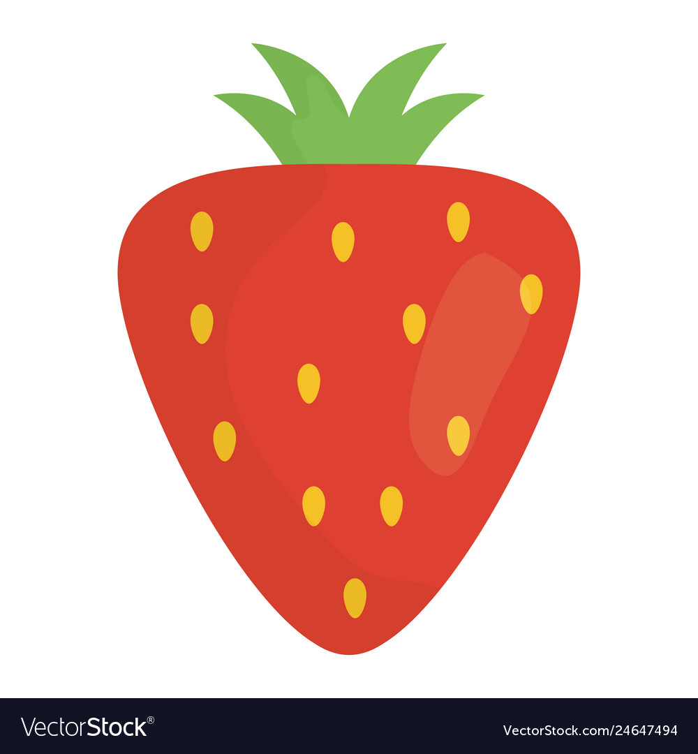 Strawberry fresh fruit icon Royalty Free Vector Image