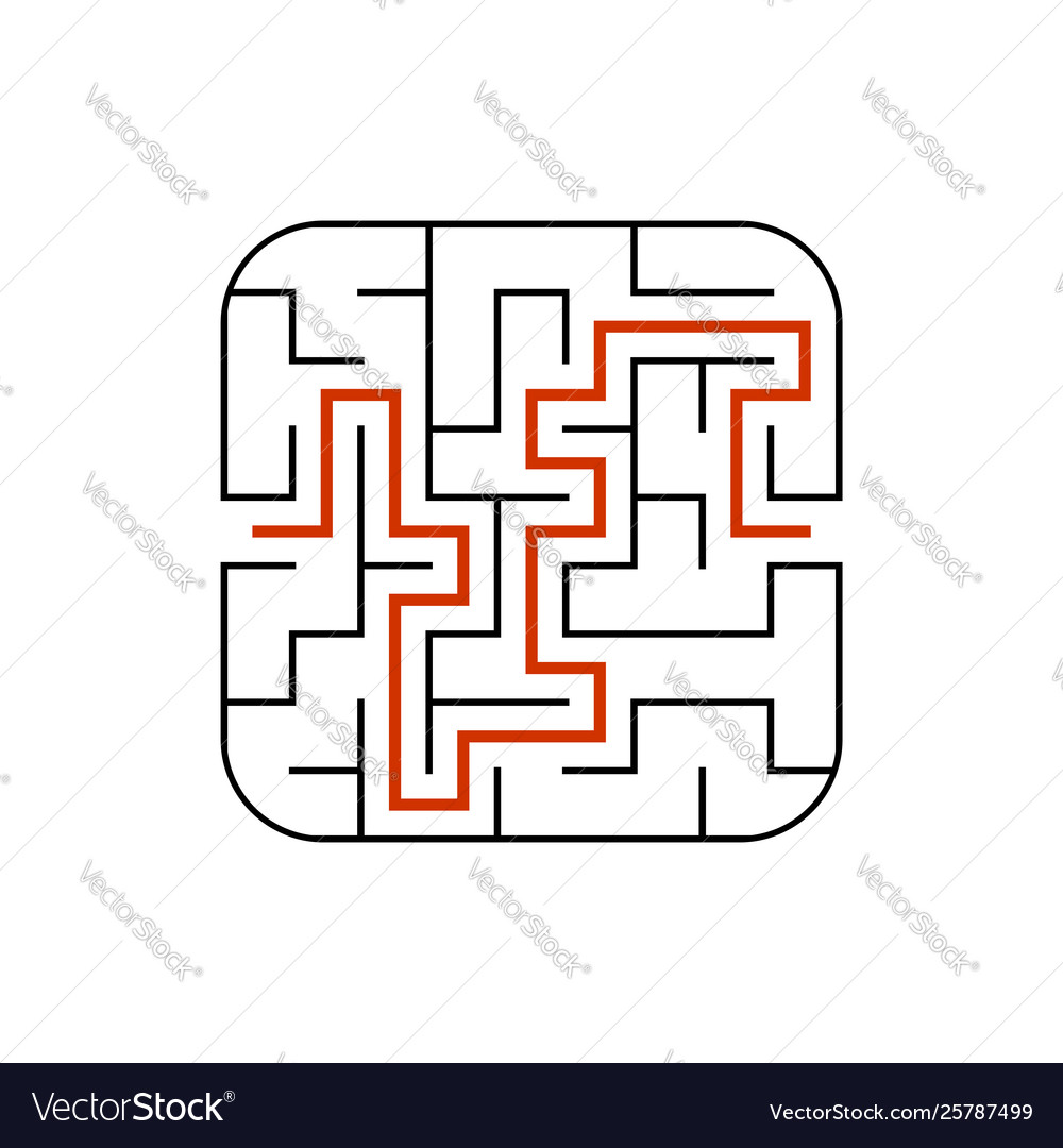 Abstract square maze game for kids puzzle