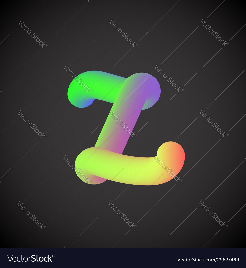 Colorful character from a font set vector image Colorful character from a font set
