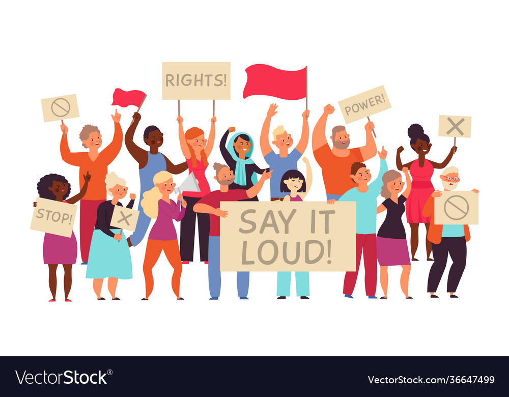 Women rights banners woman power girl Royalty Free Vector