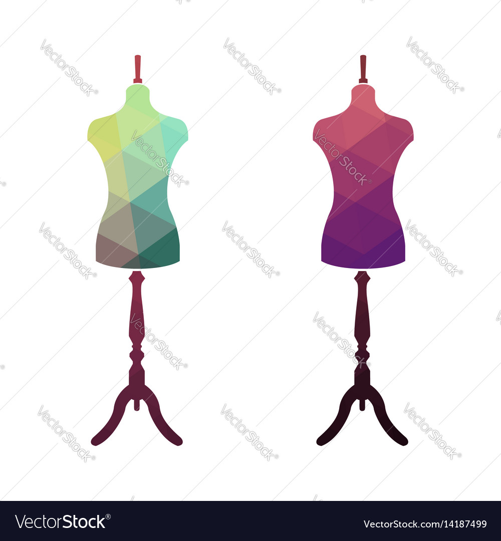 Fashion stand female torso mannequin Royalty Free Vector