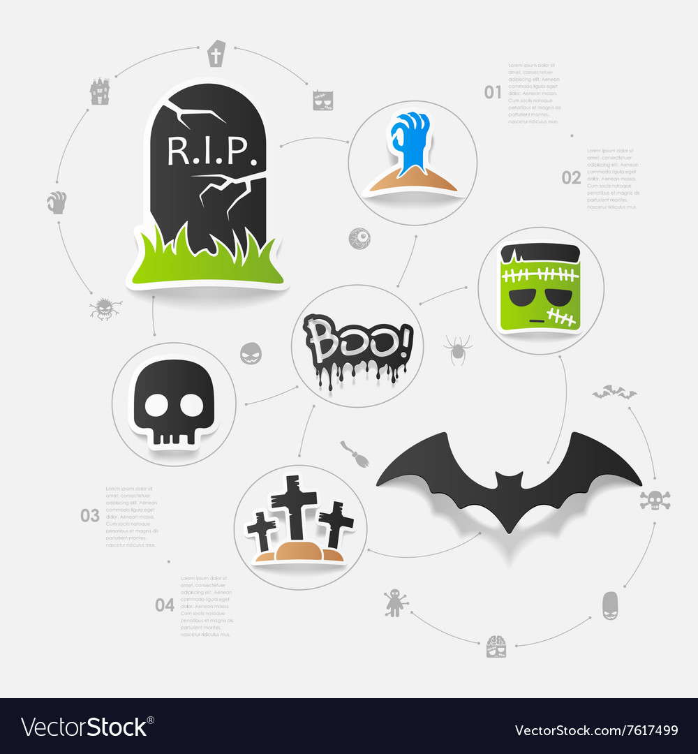 Halloween sticker concept