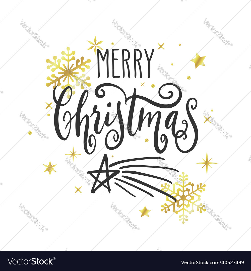 Handwritten christmas greetings modern Royalty Free Vector