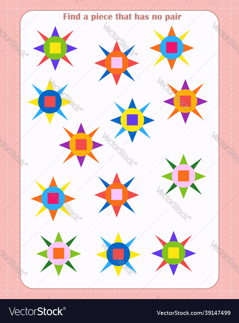 Logic game for children find which shape