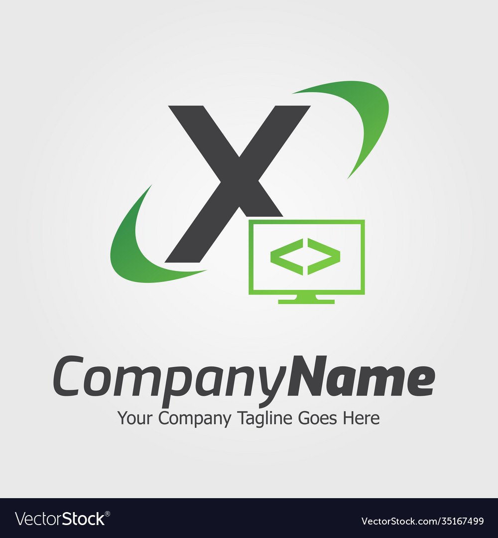 Programming code and computer monitor logo
