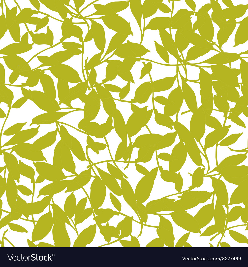 Seamless floral patter with leaves Royalty Free Vector Image