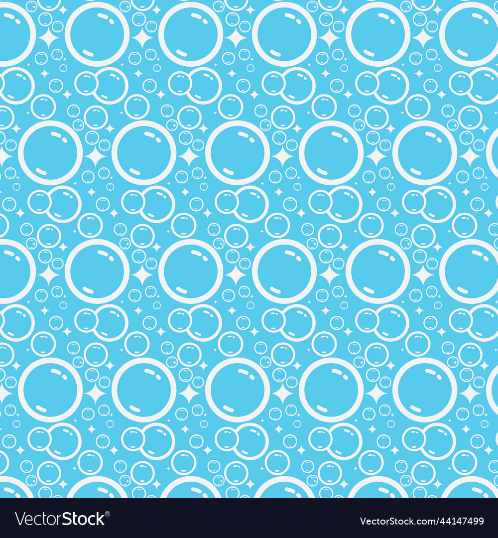 Soap bubbles seamless pattern background
