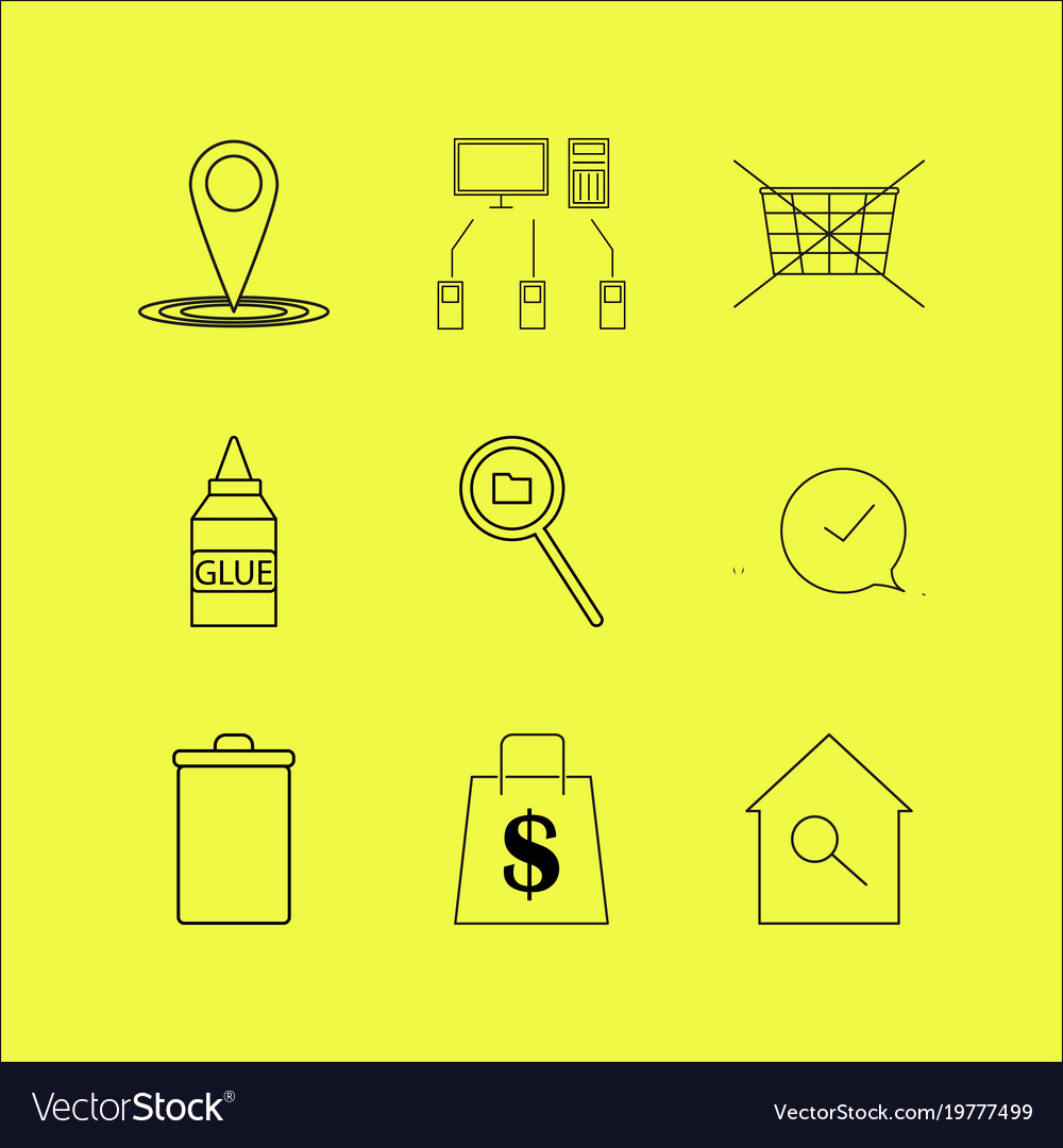 Web linear icon set simple outline icons
