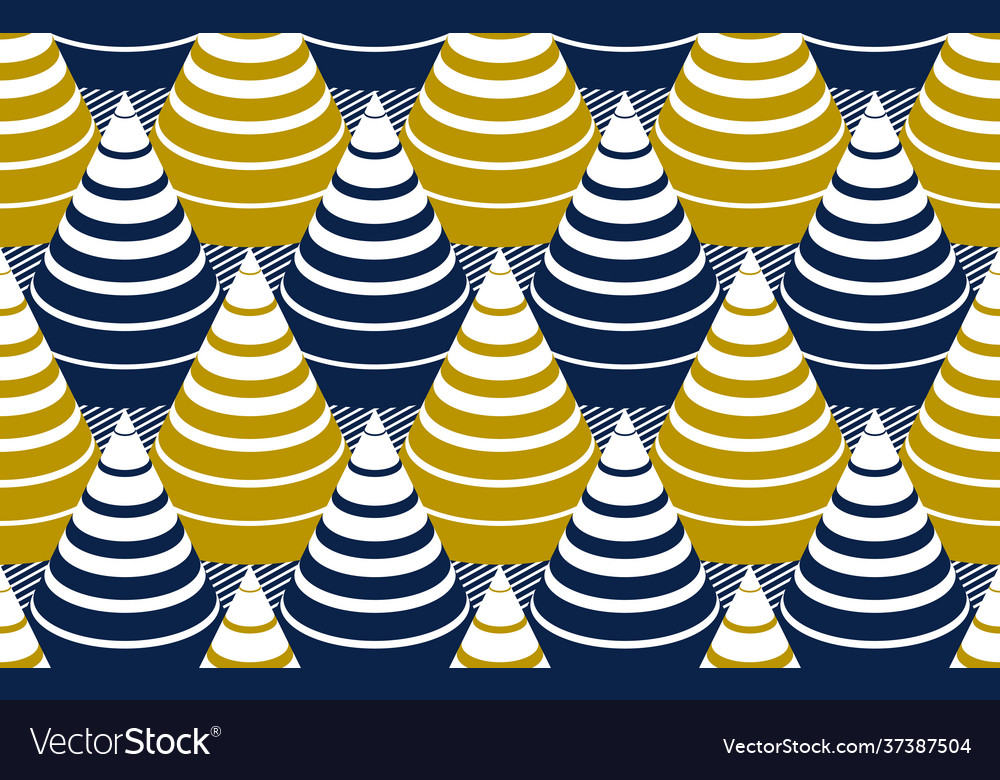 3d cones optical seamless pattern repeat tiling Vector Image 3d cones optical seamless pattern repeat tiling