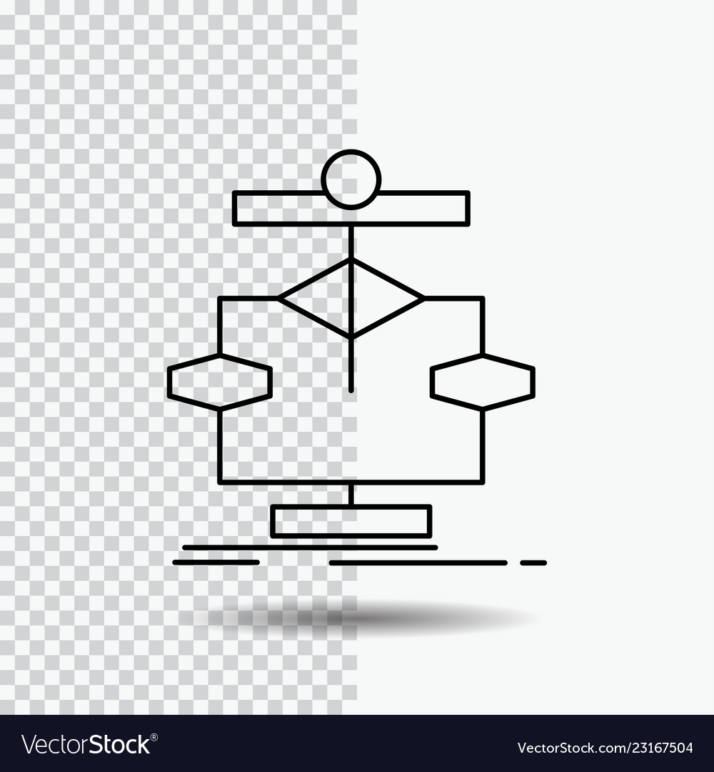 Algorithm chart data diagram flow line icon vector image Algorithm chart data diagram flow line icon