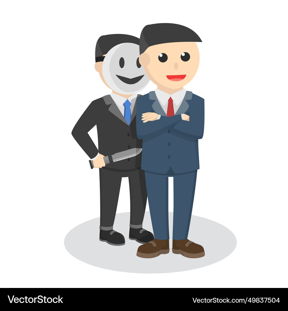 Businessman ready to stab in the back – Royalty-Free Vector | VectorStock