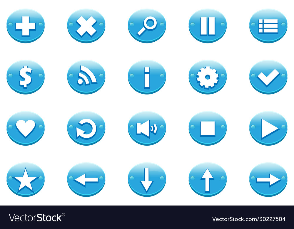 Button game a cartoon congratulations for your Vector Image