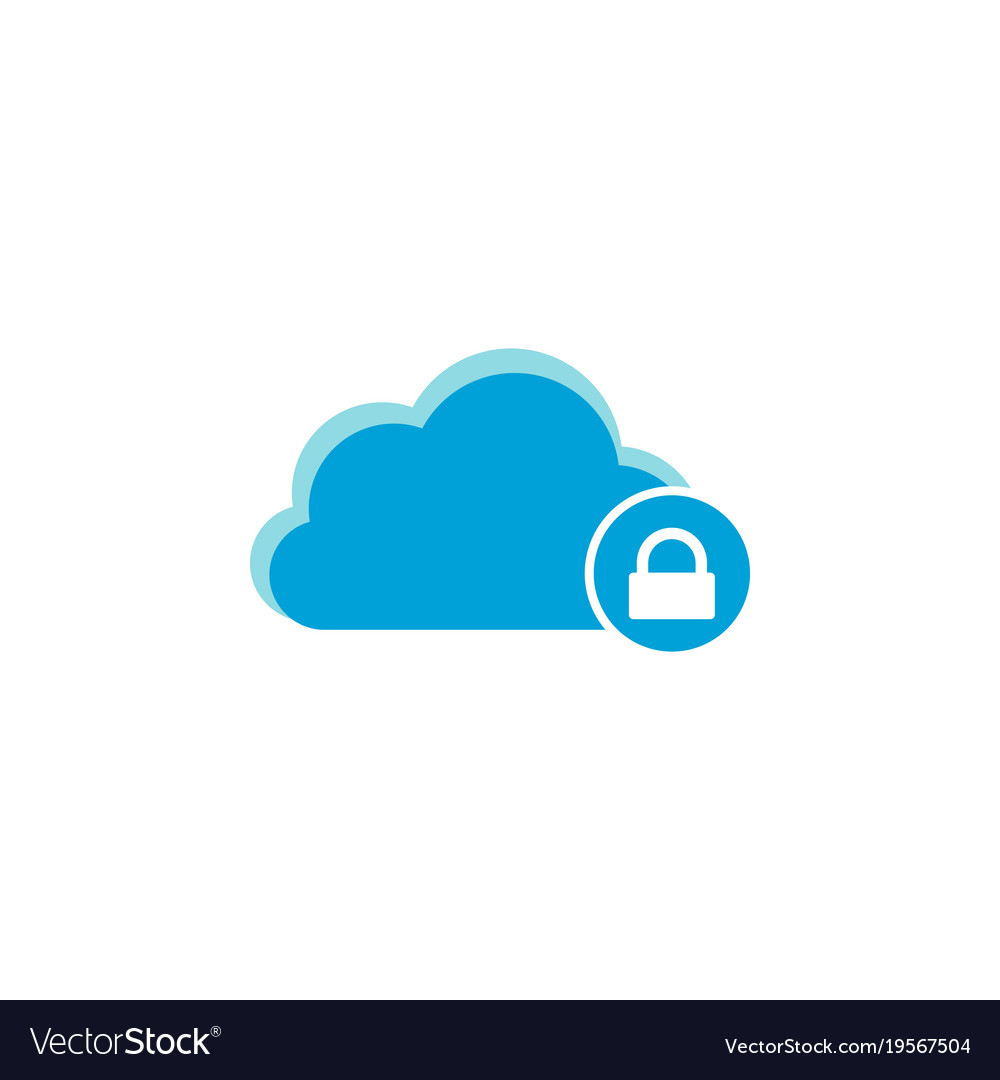 Cloud computing icon lock