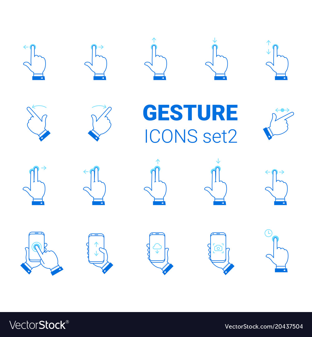 Gesture icons set