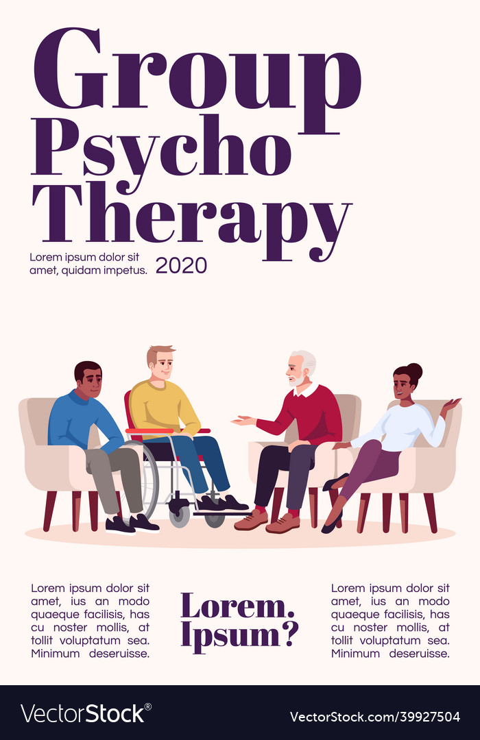 Group psychotherapy magazine cover template