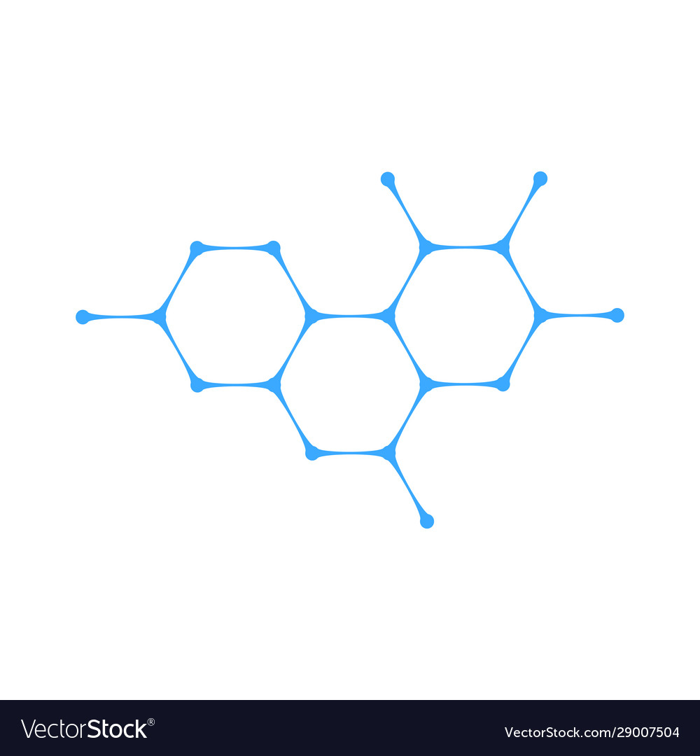 Hexagon chemical moleculat nano atom structure