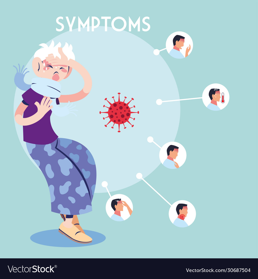 Infographic showing incubation and symptoms Vector Image