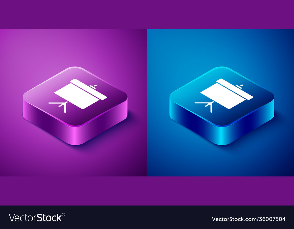 Isometric presentation board with graph schedule Vector Image Isometric presentation board with graph schedule